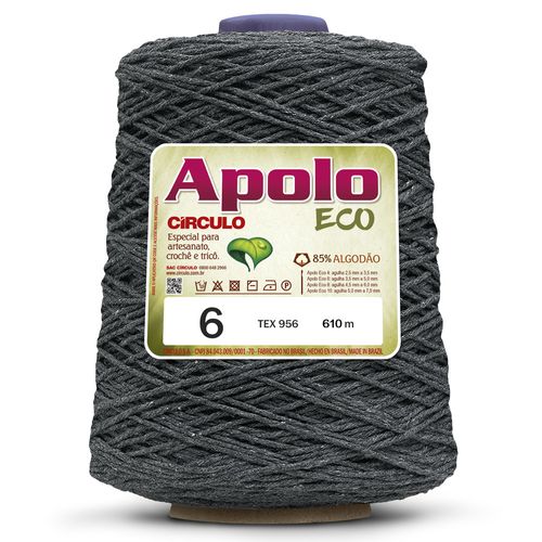 Barbante Apolo Eco 4/6 Círculo Chumbo 8676 - 610m