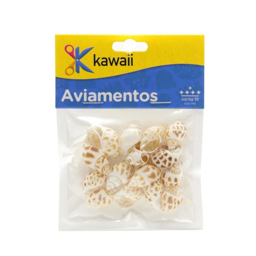 Pingente Caramujo Kawaii Natural 20mm -15g