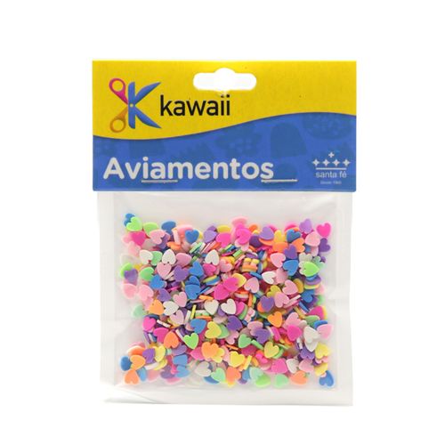 Aplique Kawaii Confete Emborrachado Coração 4mm - 15g