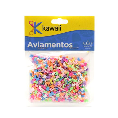 Aplique Kawaii Confete Emborrachado Laço 4mm - 15g