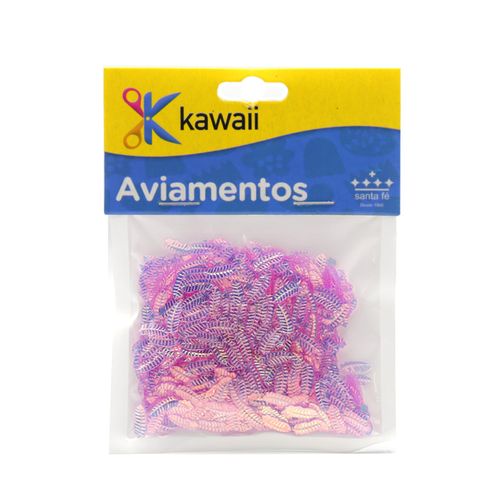 Aplique Kawaii  Mini Folha Roxo Furtacor - 15g