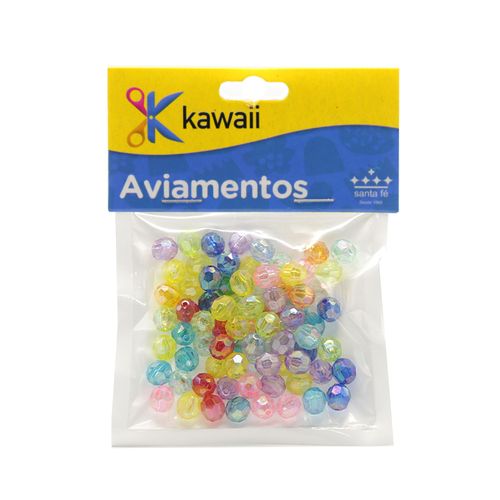 Bola Kawaii Translucida Sextavada Color 6mm - 20g