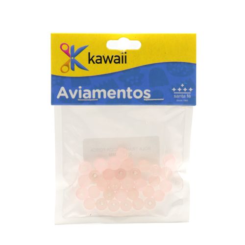 Bola Kawaii Translucida Fosca Rosa 6mm - 30g
