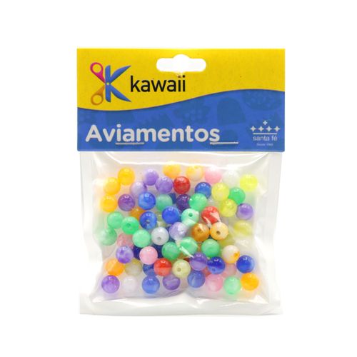 Bola Kawaii Translucida Fosca Color 6mm - 20g