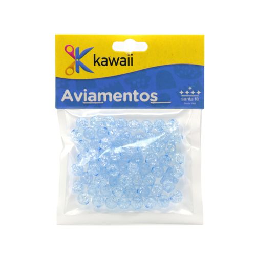 Bola Kawaii Translucida Azul Claro 6mm - 20g