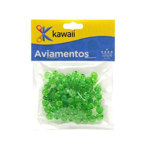 Bola Kawaii Translucida Verde  Escuro  6mm - 20g