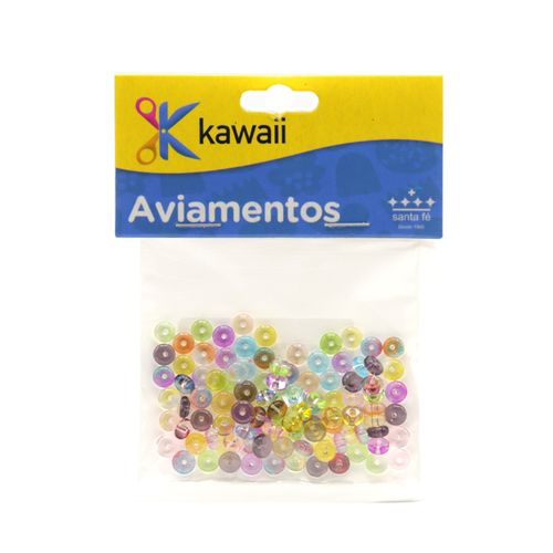 Miçanga Kawaii Translucida Disco Color 5mm - 20g