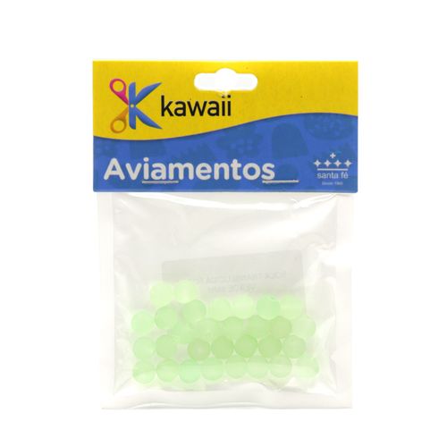 Bola Kawaii Translucida Fosca Verde 6mm - 30g