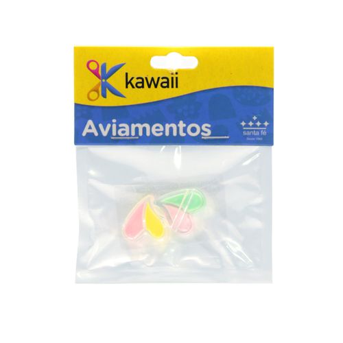 Entremeio Kawaii Coraçao Furo Passante 20x18mm - 20g