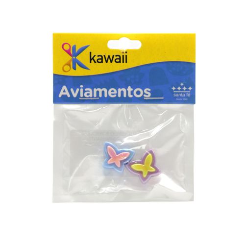 Entremeio Kawaii Borboleta Furo Passante 20x15mm - 20g