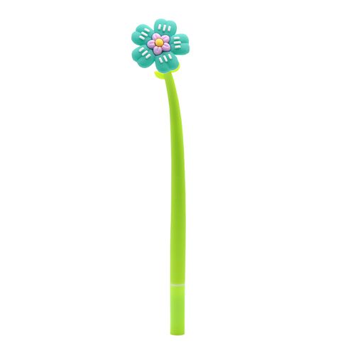 Caneta kroma Gel flor azul 0.5 mm - Preta