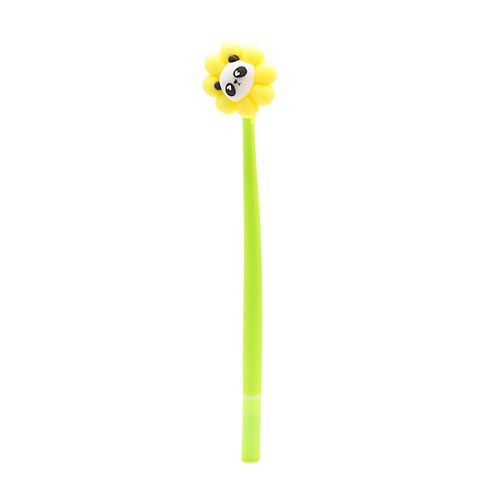 Caneta kroma Gel flor Amarela panda 0.5 - Azul