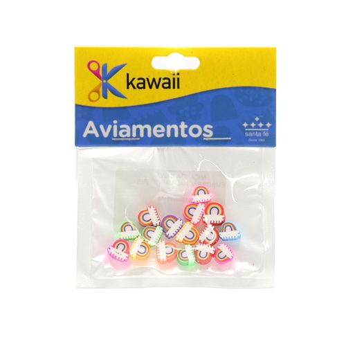 Miçanga Kawaii Emborrachada Arco Iris 8mm - 20g