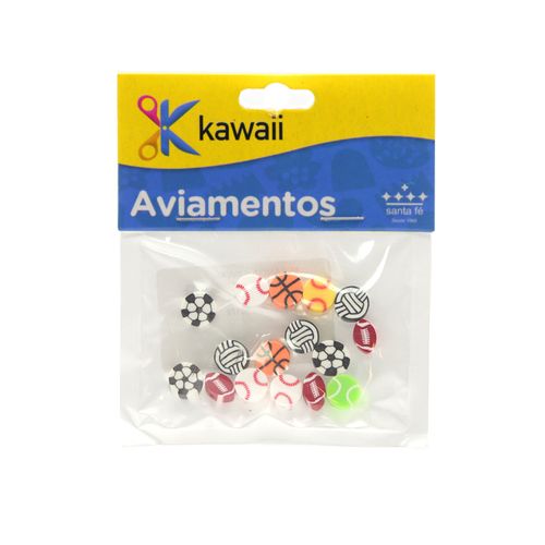 Miçanga Kawaii Emborrachada Esportivo 8mm - 20g
