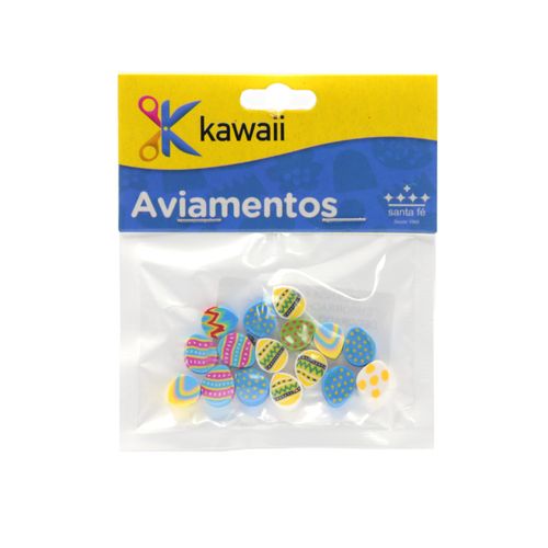 Miçanga Kawaii Emborrachada Ovo Decorado 11mm - 20g
