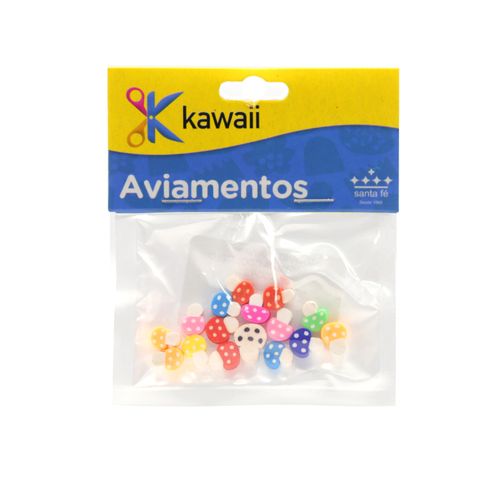 Miçanga Kawaii Emborrachada Cogumelo 8mm - 20g