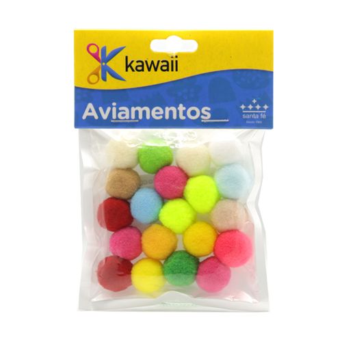 Pompom Kawaii Solto Color 1,5cm - 20g