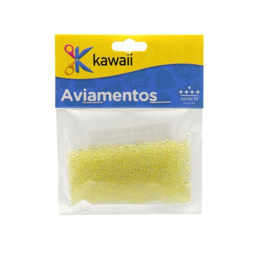 Mini Miçanga Kawaii Translucida Amarelo Claro 3mm - 20g