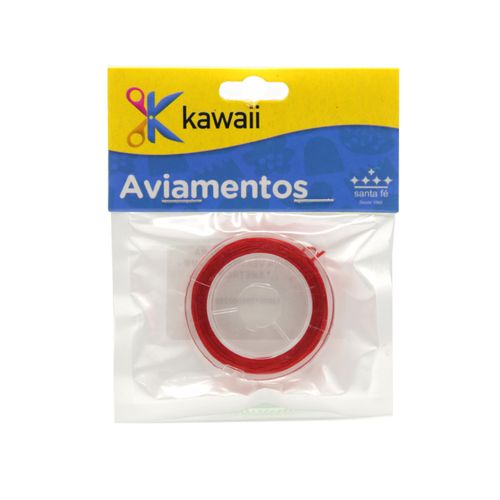 Fio de Silicone Kawaii para Pulseira Vermelho 0.7mm - 7.5m