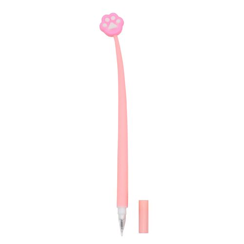 Caneta kroma Gel pata de gato  rosa/ branco 0.5mm - azul