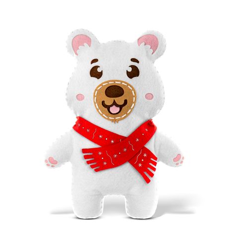 Boneco de feltro Nevito coleção Ponto a Ponto natalino Santa Fé