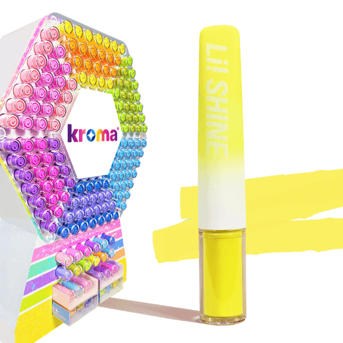 Marcador de Texto Kroma Shine com Glitter Amarelo - Aroma Âmbar