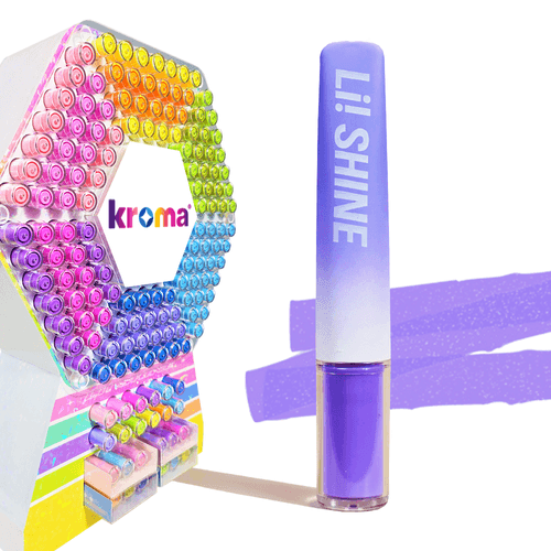 Marcador de Texto Kroma Shine com Glitter Roxo - Aroma Magnólia
