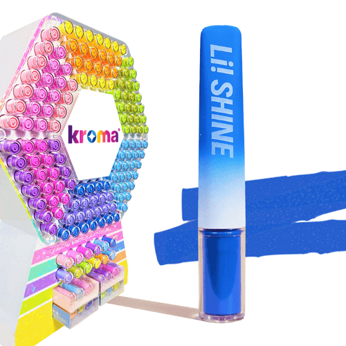 Marcador de Texto Kroma Shine com Glitter Azul Marinho - Aroma Brisa do Mar