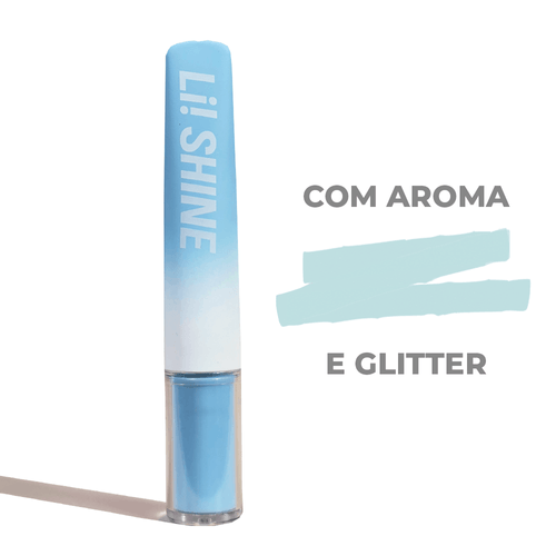 Marcador de Texto Kroma Shine com Glitter Azul Tiffany - Aroma Madresilva Doce
