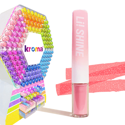 Marcador de Texto Kroma Shine com Glitter Coral - Aroma Pêssego
