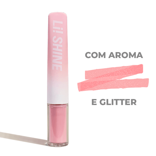 Marcador de Texto Kroma Shine com Glitter Coral - Aroma Pêssego