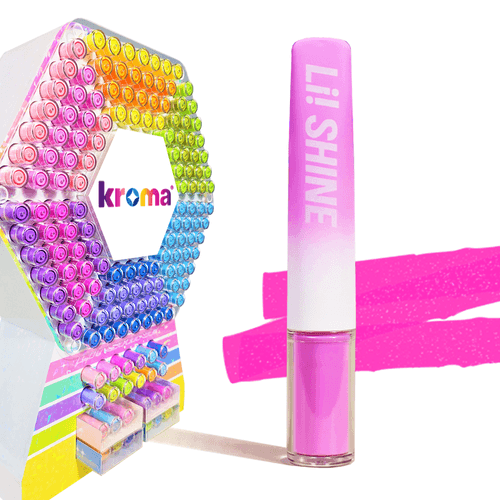 Marcador de Texto Kroma Shine com Glitter Pink - Aroma Frutas Vermelhas