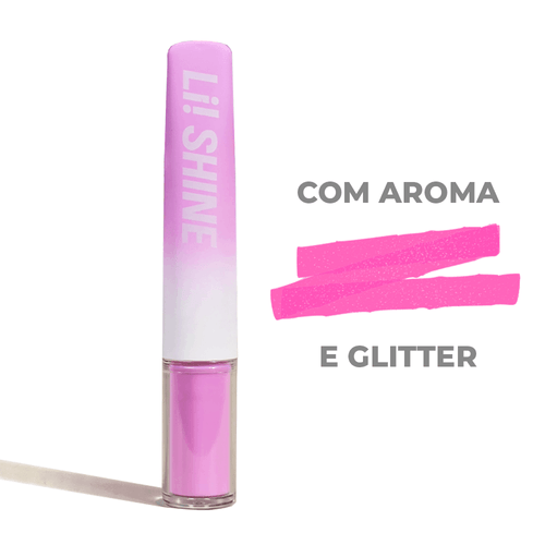 Marcador de Texto Kroma Shine com Glitter Pink - Aroma Frutas Vermelhas