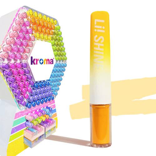 Marcador de Texto Kroma Shine com Glitter Laranja Claro - Aroma Laranja Doce