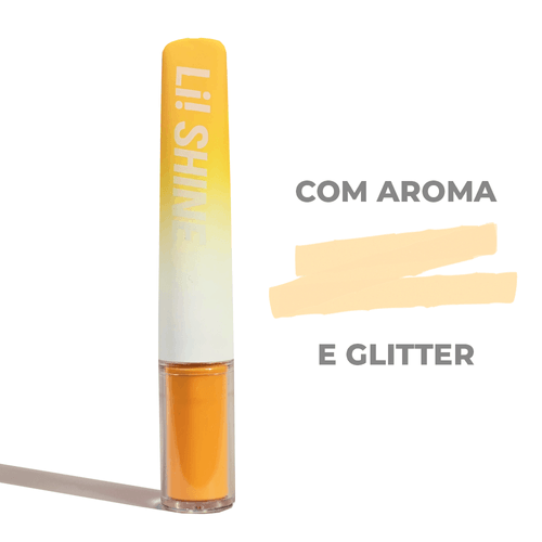 Marcador de Texto Kroma Shine com Glitter Laranja Claro - Aroma Laranja Doce