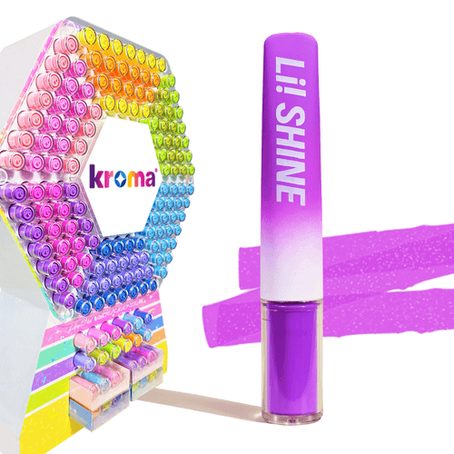 Marcador de Texto Kroma Shine com Glitter Violeta - Aroma Flores da Mata