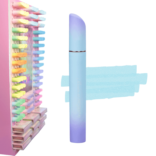 Marcador de Texto Kroma Elegance com Glitter Azul Claro