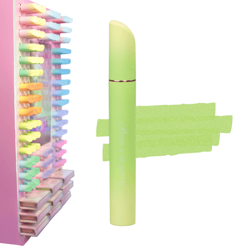 Marcador de Texto Kroma Elegance com Glitter Verde Limão