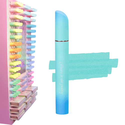 Marcador de Texto Kroma Elegance com Glitter Azul Tiffany