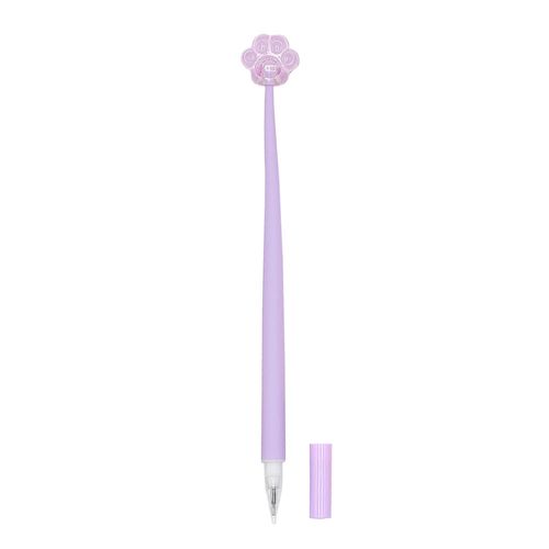 Caneta kroma Gel pata de gato translucida lilas 0.5mm - preta