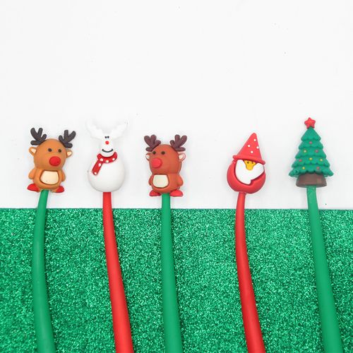 Caneta Kroma Gel Cabeça Papai Noel 0.5mm - Preta