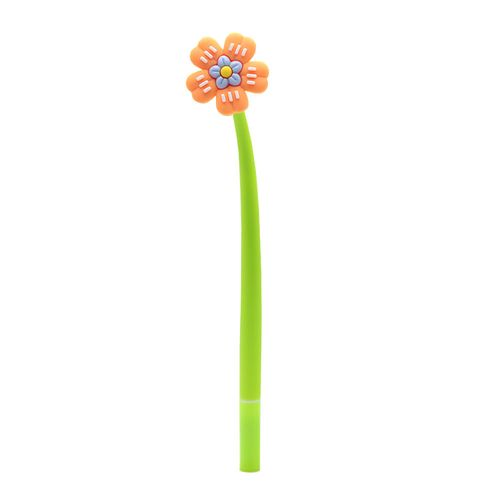 Caneta kroma Gel flor laranja 0.5 mm - Preta
