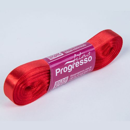 Fita Cetim Progresso CF0002 10mm Vermelho Tomate 1354 - 10m
