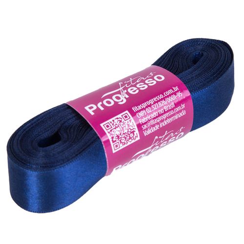 Fita Cetim Progresso CF0005 22mm Azul Marinho 215 - 10m
