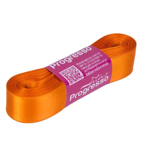 Fita Cetim Progresso CF0005 22mm Laranja 066 - 10m