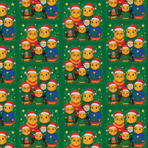 Feltro Estampado Santa Fé Capivaras de Sueter  50 x 70cm