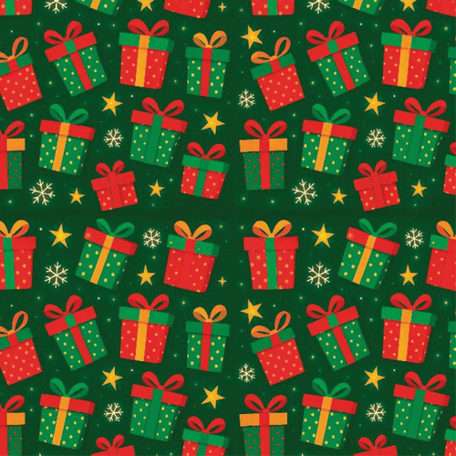 Feltro Estampado Santa Fé Presentes Natalinos - 50 x 70 cm