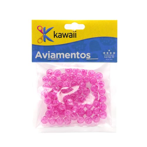Bola Kawaii Translucida Pink 6mm - 20g