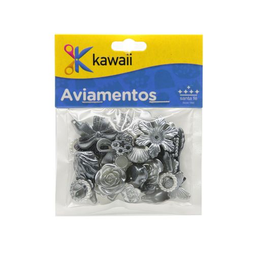 Conjunto Conta Kawaii Sortido Cinza - 20g