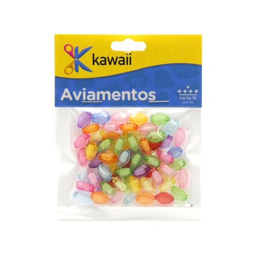 Conta Kawaii Color Miolo Branco 20mm - 20g